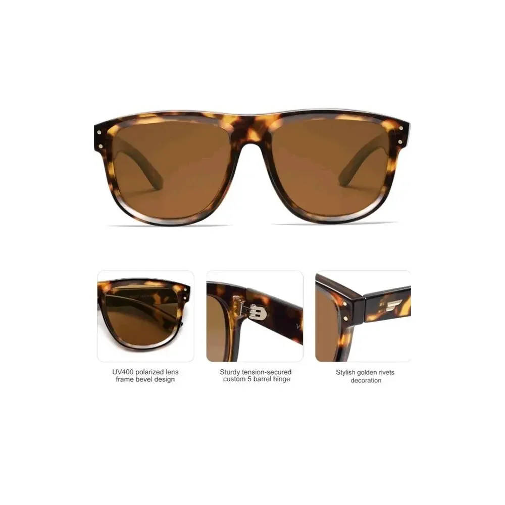 VANLINKER trendy Reverse Polarized Sunglasses For Men Women Vintage Oversized...
